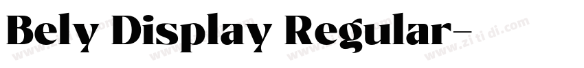 Bely Display Regular字体转换